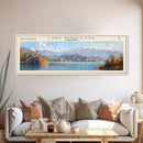 Lake Berryessa California Framed Canvas Print, Panoramic Lake House Decor, Wall Art, Travel Poster, Serene Lake Painting, Home Decor
