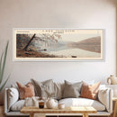 Lake Hudson Oklahoma Framed Canvas Print, Lake House Decor, Panoramic Wall Art, Travel Poster, Serene Lake Painting, Nature Art