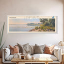 Lake Isabel North Dakota Framed Canvas Print, Lake House Decor, Panoramic Wall Art, Travel Poster, Stunning Landscape Painting, Home Art