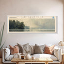 Lake Saint Clair, Boho Art, Travel Poster Art, Wall Art, Home Decor, Nature Scene, Lake Painting, Minimalist Art, Bedroom Decor, Landscape Painting, Travel Print, Framed Canvas Print, Lake House Decor, Panoramic Print