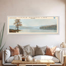 Little Sachigo Lake Framed Canvas Print, Lake House Decor, Panoramic Wall Art, Travel Poster, Scenic Landscape Painting, Bedroom Decor