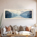 Shenango River Lake Pennsylvania Panoramic Framed Canvas Print, Lake House Decor, Wall Art, Travel Poster, Beautiful Lake Scene, Bedroom Decor