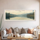 Tutna Lake Panoramic Wall Art, Framed Canvas Print, Lake House Decor, Travel Poster, Beautiful Lake Scene, Bedroom Decor