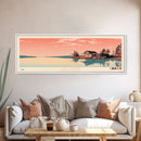 Lake Murray South Carolina Framed Canvas Print, Panoramic Wall Art, Midcentury Modern, Pop Art, Bedroom Art, Travel Poster, Lake House Decor