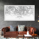 Madrid City Map, Spain Map, Map Art, Modern Art, Wall Art, Canvas Art, Europe Wall Art, Girl Room Décor, Mens Gift, Preppy Wall Art, Office