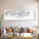 Panoramic North Las Vegas City Map, Nevada Art, Map Print, Minimalist Wall Art, Canvas Art, Housewarming Gift, Street Map Art, Closing Gift