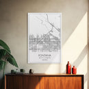 Fontana Street Map, California Map, City Map Art, Minimalist Art, Wall Art, Canvas Print, Unique Wall Art, Travel Décor, Travel Gift For Men