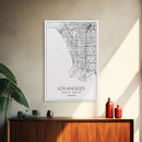 Los Angeles Street Map, California Map, City Map Art, Modern Art, Wall Art, Canvas Print, Travel Wall Print, Wedding Gift, Bedroom Décor
