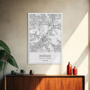 Riverside Street Map, California Map, City Map Art, Minimalist Art, Wall Art, Canvas Print, Unique Wall Décor, Boyfriend Gift, Travel Art