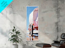 Bold Sunset Wagon Framed Canvas Print Southwest Wall Art Rustic Decor Farmhouse Art Vibrant Colorful Painting