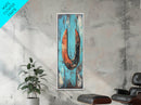 Rustic Horseshoe Art Framed Canvas Print Wabi Sabi Wall Art Farmhouse Decor Western Art Rustic Wall Art Above Sofa Art