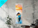 Colorful Boat at Sunset Canvas Print nautical painting coastal decor seascape painting beach house wall art ocean art
