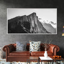Dramatic Mountain Ridge, smoky mountain art, landscape painting, moody art, wabi sabi art, vertical wall art, minimalist art, canvas print