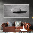 Zen rock, minimalist art, wabi sabi art, Japanese decor, meditation wall art, extra wide art, horizontal wall art, framed canvas print