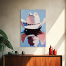 Western Hat, Moody Art, Rustic Wall Art, Farmhouse Art, Canvas Print, Above Bed Wall Art, Southwest Wall Art, Gift Idea For Him