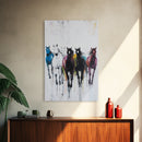 Modern Cowgirl, Western Fashion, Framed Canvas Print, black cowgirl painting, pink abstract art, light pink wall art, bold color art, gift idea for her