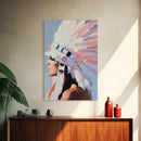 Goddess Art Print, Light Pink Wall Art, Afrocentric Wall Art, Framed Canvas Print, Moody Art, Boho Aesthetic, Bedroom Art, Gift Idea