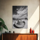 Straw Hat, coastal cowgirl wall art, wabi sabi art, beach photography, western decor, rustic art, framed canvas print, minimalist art
