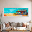 Southwest Wall Art, Framed Canvas Print, Chicano Art, Rustic Decor, Extra Wide Art, Joshua Tree Art, Moody Art, Above Sofa Art, Gift Idea