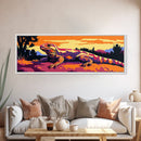 Geometric Wall Art, Framed Canvas Print, Southwest Wall Art, Chicano Art, Extra Wide Art, Rustic Wall Art, Moody Art, Above Couch Art
