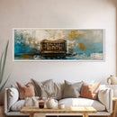 Antique Lantern, rustic wall art, farmhouse art, moody art, wabi sabi art, extra wide art, framed canvas print, living room decor