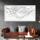 Santa Clarita City Map, California Art, Map Print, Modern Wall Art, Wall Art, Canvas Art, Best Friend Gifts, Family Room Art, Home Décor
