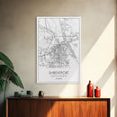 Shreveport Street Map, Louisiana Map, City Map Print, Minimalist Art, Wall Art, Canvas Print, Wall Decoration, Aviation Gift, Travel Décor