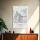 Tacoma Street Map, Washington Map, City Map Print, Modern Wall Art, Wall Art, Canvas Print, Wall Hanging, Housewarming Gift, Travel Art