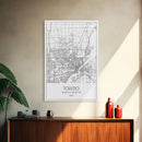 Toledo Street Map, Ohio Map, City Map Print, Modern Wall Art, Wall Art, Canvas Print, Friendship Gift, Wall Decoration, Travel Wall Art