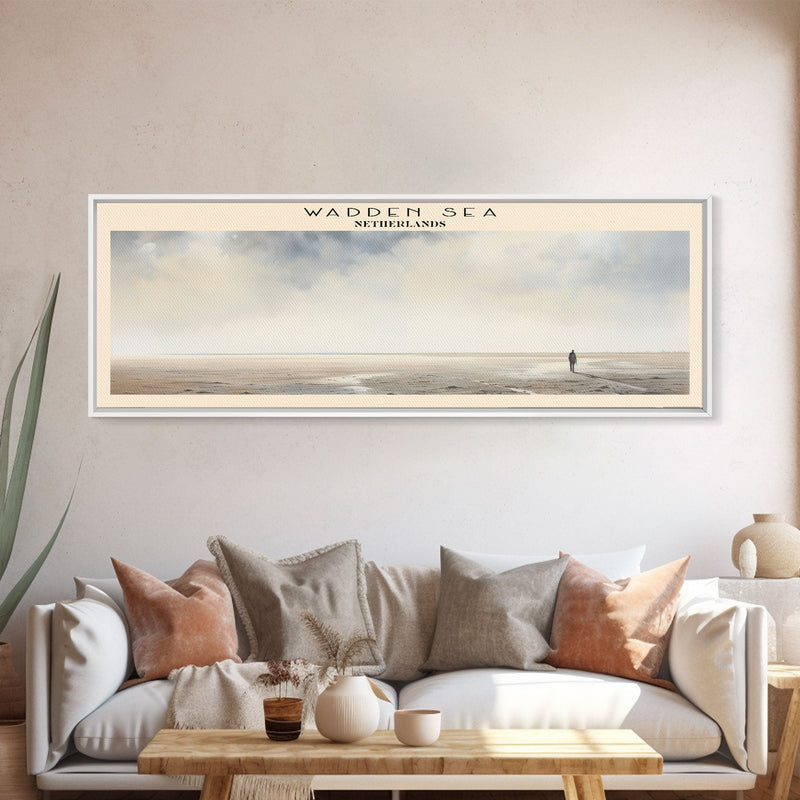 Wadden Sea Travel Poster Print, Framed Canvas Wall Art, Metal Wall Art, COUNTRY art, Gift For Him, Travel Wall Art, Travel Lover Gift