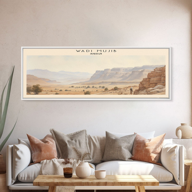 Wadi Mujib Wall Art Travel Poster Print, Gift For Travel Lover, Vacation Gift, COUNTRY Wall Art, Home Decor, Original Art