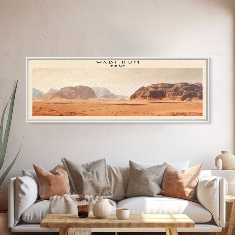 Wadi Rum Framed Canvas Print Travel Poster | Wall Art | Home Decor | Gift For Travel Lover | Wall Hanging | Original Art