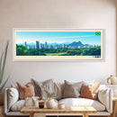 Curitiba, Brazil Panoramic Travel Poster Canvas Print, Curitiba, Brazil Painting, Brazil Art, Curitiba Travel Art, Living Room Painting