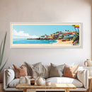 Manta, Ecuador Panoramic Travel Poster Canvas Print, Manta, Ecuador Painting, Ecuador Art, Manta Travel Art, Living Room Painting