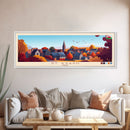 St Asaph, Wales Panoramic Travel Poster Canvas Print, St Asaph, Wales Painting, Wales Art, St Asaph Travel Art, Guest Room Painting