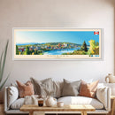 Sudbury, Canada Travel Poster Panoramic Canvas Print, Sudbury, Canada Painting, Canada Art, Sudbury Travel Art, Guest Room Painting