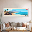 Trujillo, Peru Panoramic Travel Poster Canvas Print, Trujillo, Peru Painting, Peru Art, Trujillo Travel Art, Guest Room Painting