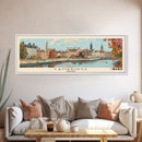 Cambridge, England Panoramic Canvas Print, Cambridge, England Painting, England Art, Cambridge Travel Poster, Travel Art, Living Room Painting