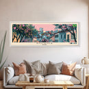 Goiania, Brazil Panoramic Canvas Print, Goiania, Brazil Painting, Brazil Art, Goiania Travel Poster, Travel Art, Vacation Gift