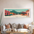 Ixtapaluca, Mexico Panoramic Canvas Print, Ixtapaluca, Mexico Painting, Mexico Art, Ixtapaluca Travel Poster, Travel Art, Living Room Painting