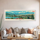 Kelowna, Canada Panoramic Canvas Print, Kelowna, Canada Painting, Canada Art, Kelowna Travel Poster, Travel Art, Guest Room Painting