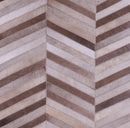 HERRINGBONE LONG – Large Patchwork Cowhide Rug