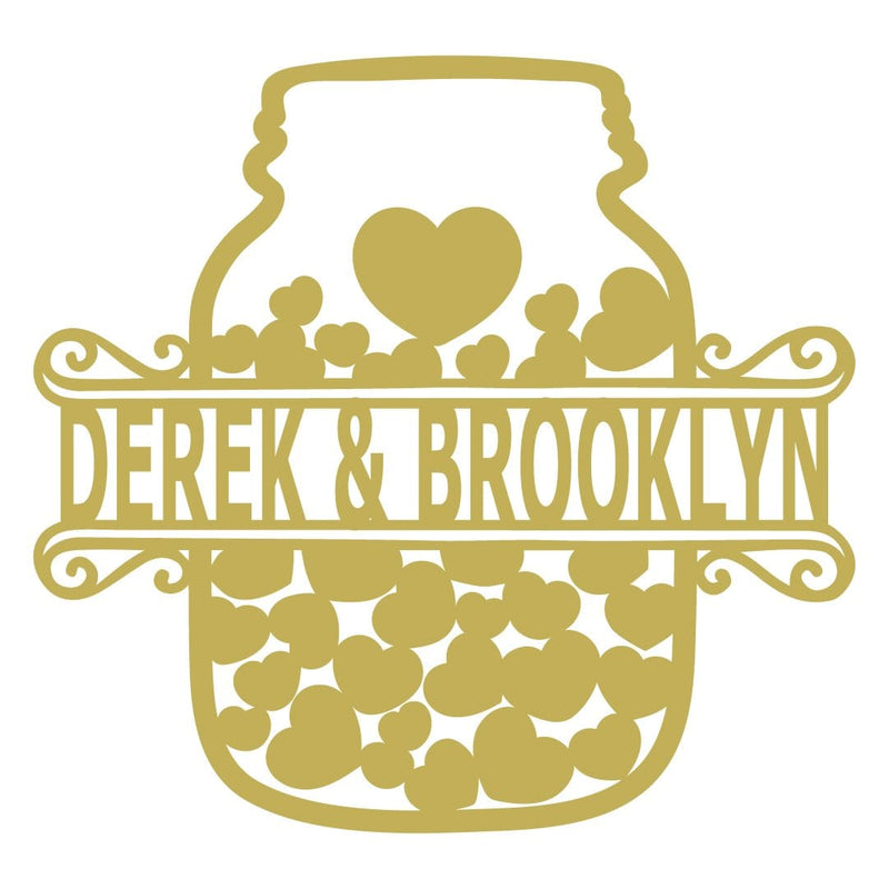 Heart Jar Couple Monogram
