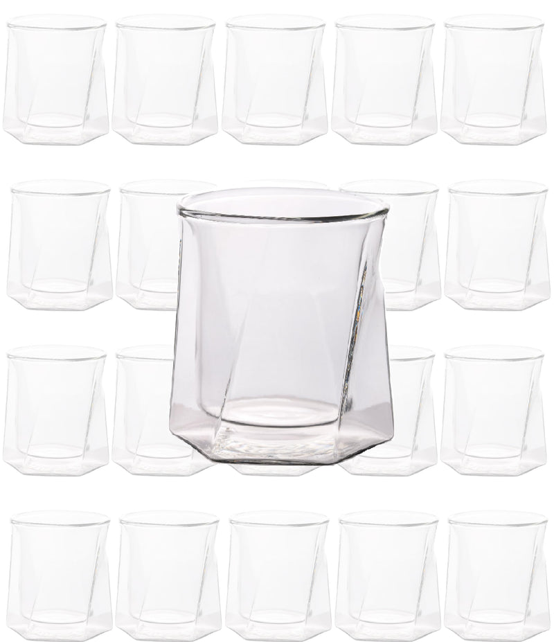 Double Wall Hexagon Whiskey Glasses - 10oz