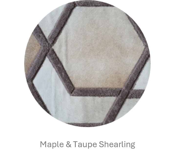 HEXAGON – Modern Patterned Rug in Organic Hide, photo 7 of 11