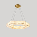Hexagonal Alabaster Chandelier