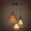GobekUsa Iron Chassis Ceiling Panel Dining Room Lamp - Multi Head Rectangular Round
