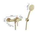 GobekUsa Brushed Gold Wall Mounted Shower Faucet Set for Bathroom with Hot and Cold Mixer