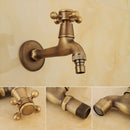 GobekUsa Antique Brass Wall Mount Bibcock Garden Faucet Small Pool Tap