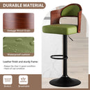 Adjustable Swivel Bar Stool — Rustic Modern, Black or Brown